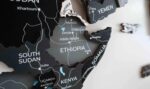 Gray Detailed Wooden World Map – Extra Large Monochrome 3D Wall Art - Image 3
