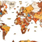 Seyyah World Map – Traveler's Edition 3D Wooden Wall Art