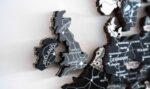 Gray Detailed Wooden World Map – Extra Large Monochrome 3D Wall Art - Image 7