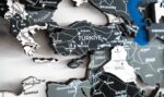 Gray Detailed Wooden World Map – Extra Large Monochrome 3D Wall Art - Image 9