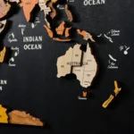 Classic Atlas – Framed 3D Wooden World Map Wall Art - Image 3