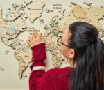 Natural Atlas – Framed 3D Wooden World Map Wall Art - Image 3