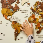 Classic Atlas – Framed 3D Wooden World Map Wall Art - Image 4