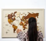 Classic Atlas – Framed 3D Wooden World Map Wall Art - Image 5