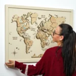 Natural Atlas – Framed 3D Wooden World Map Wall Art