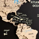 Natural Atlas – Framed 3D Wooden World Map Wall Art - Image 4