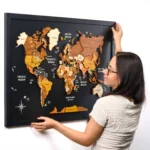Classic Atlas – Framed 3D Wooden World Map Wall Art - Image 7