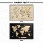 Natural Atlas – Framed 3D Wooden World Map Wall Art - Image 5