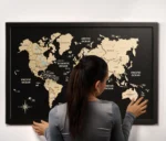 Natural Atlas – Framed 3D Wooden World Map Wall Art - Image 6